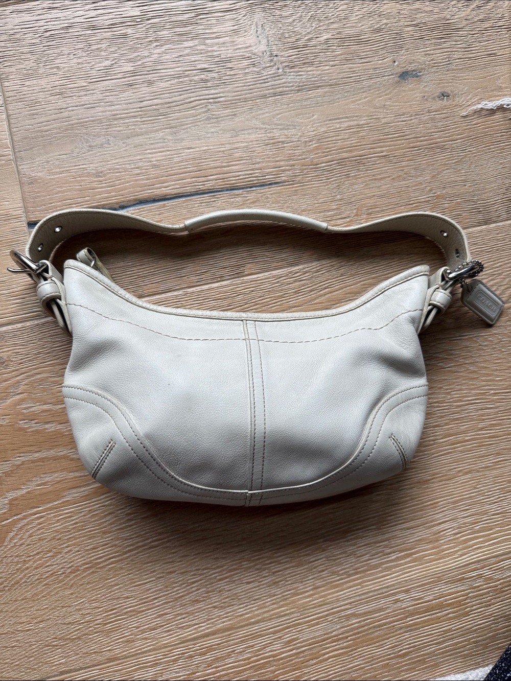 Vintage Coach Soho Mini Hobo Bag 9541 | Cream Leather | Y2K